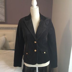 Black velvet blazer